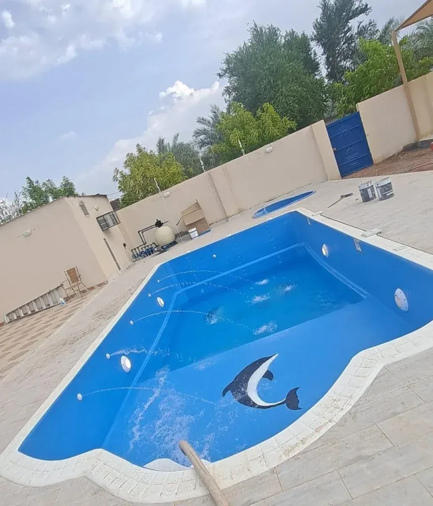 تشطيب أزرق مخصص — بعد