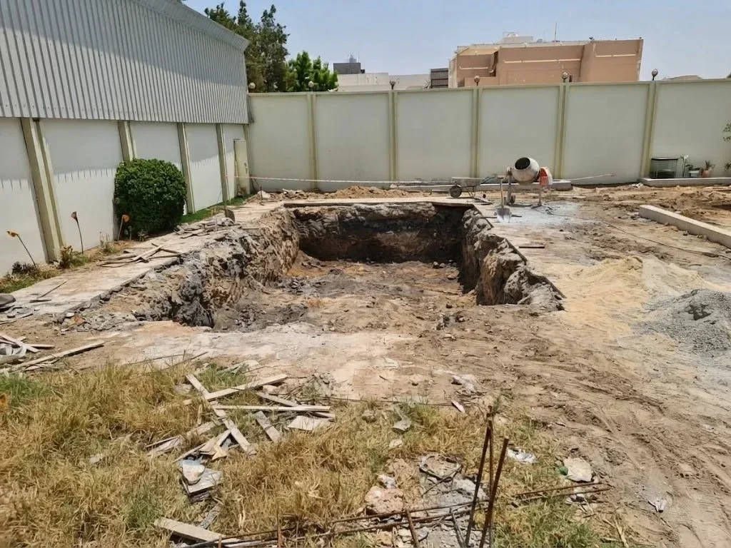 مشروع مسبح فيلا — قبل