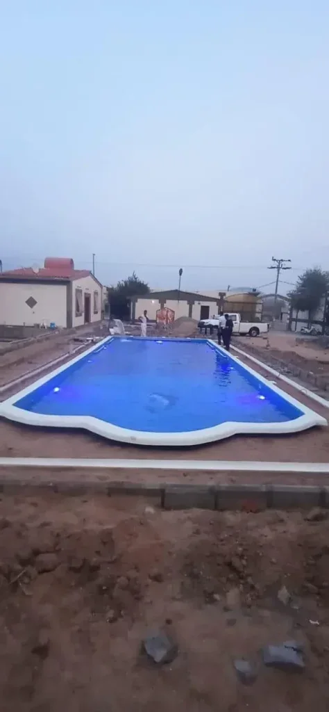 تشطيب أزرق مخصص — قبل